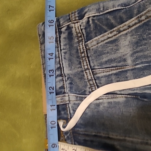 Blue Turtle Juniors Light Blue Washed Denim White Drawstring Waist Size 11 - Picture 4 of 12